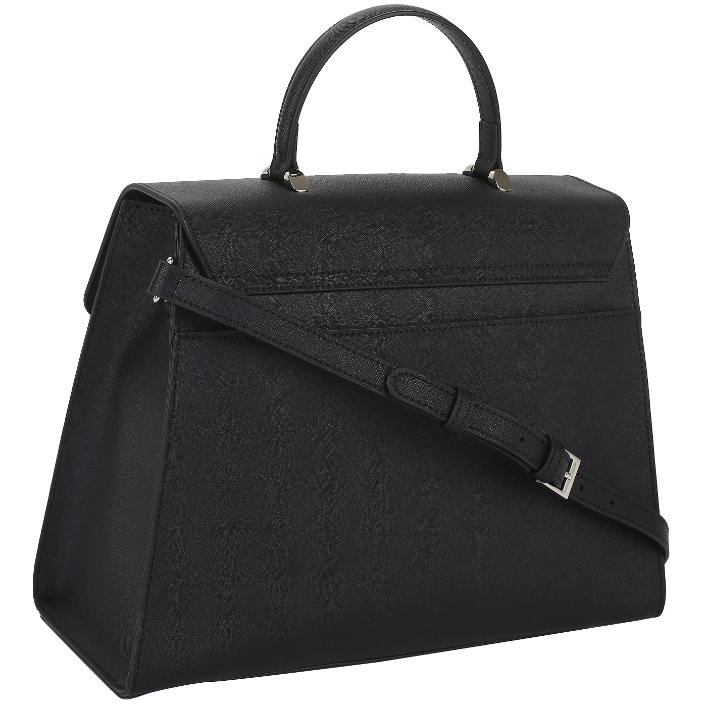 Черная сафьяновая сумка Cromia Perla