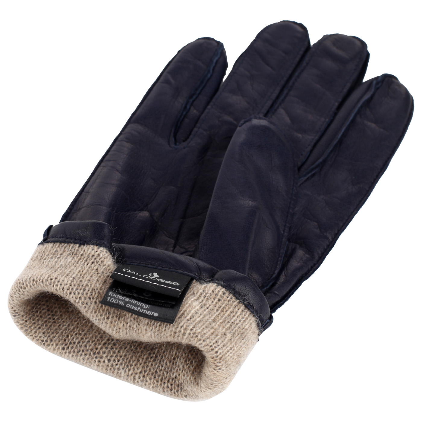 Черные кожаные перчатки Dal Dosso 