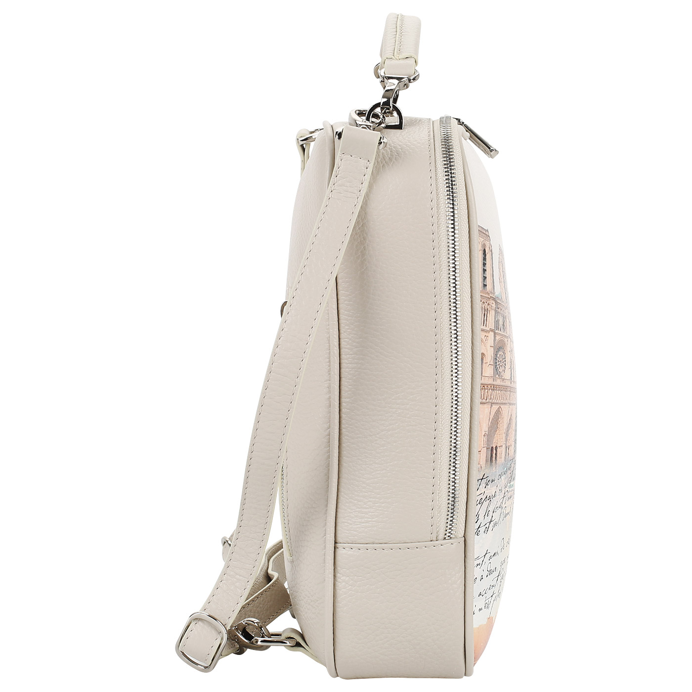 Женский рюкзак из кожи с принтом Chatte Lille