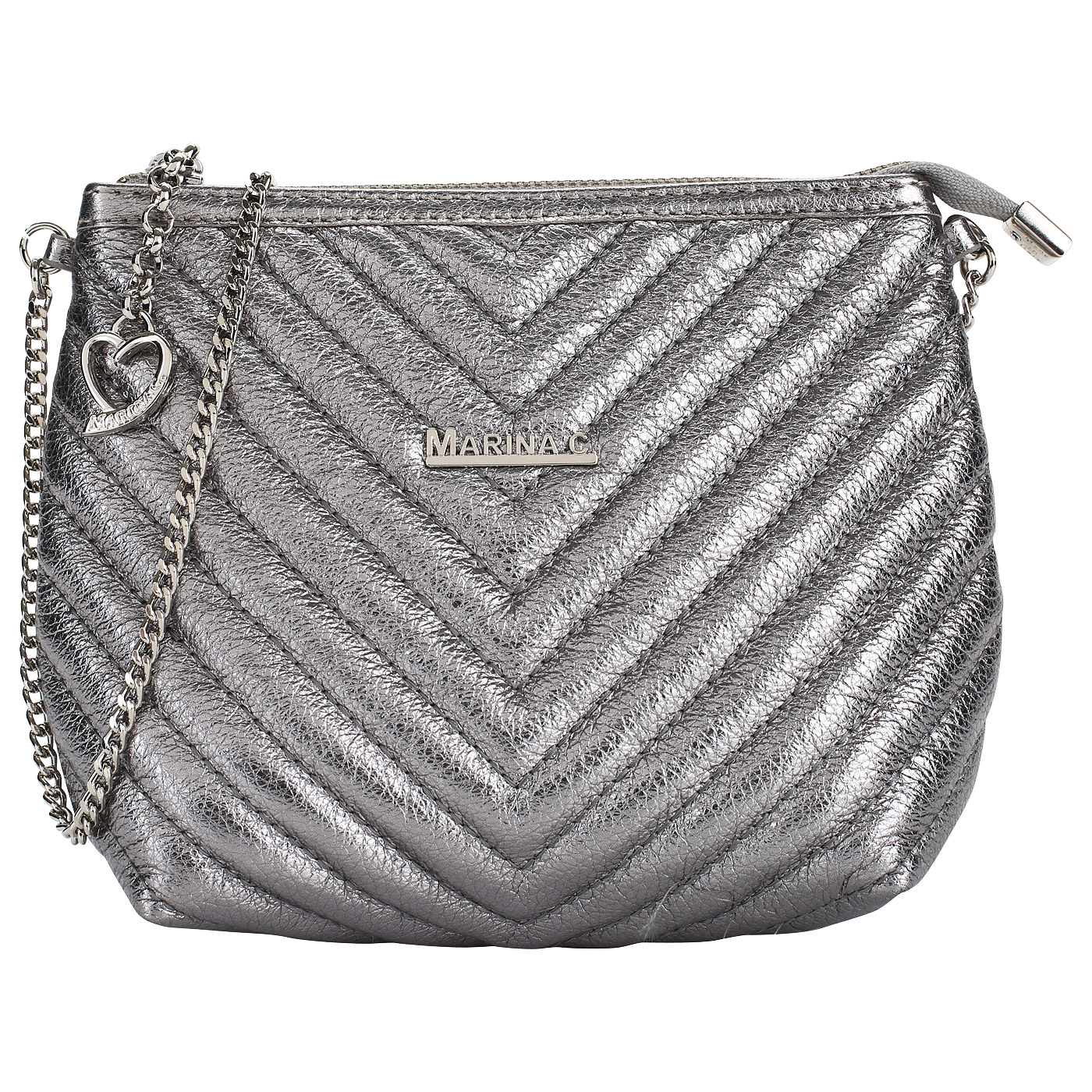 Marina Creazioni Сумочка из металлизированной кожи