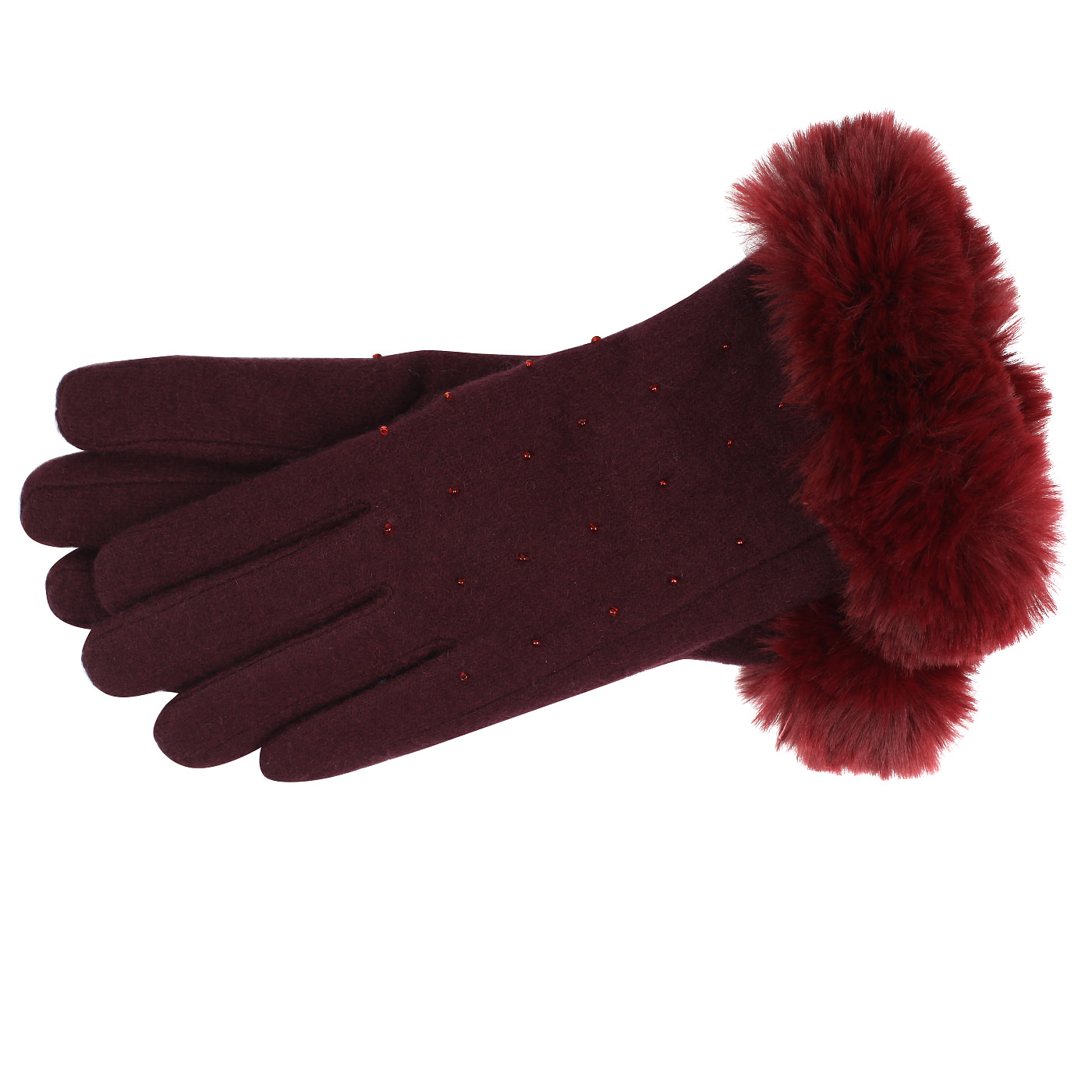 Pia Rossini Женские бордовые перчатки