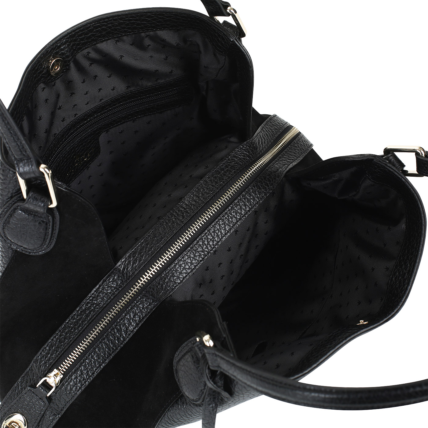 Черная сумка из кожи Aurelli 