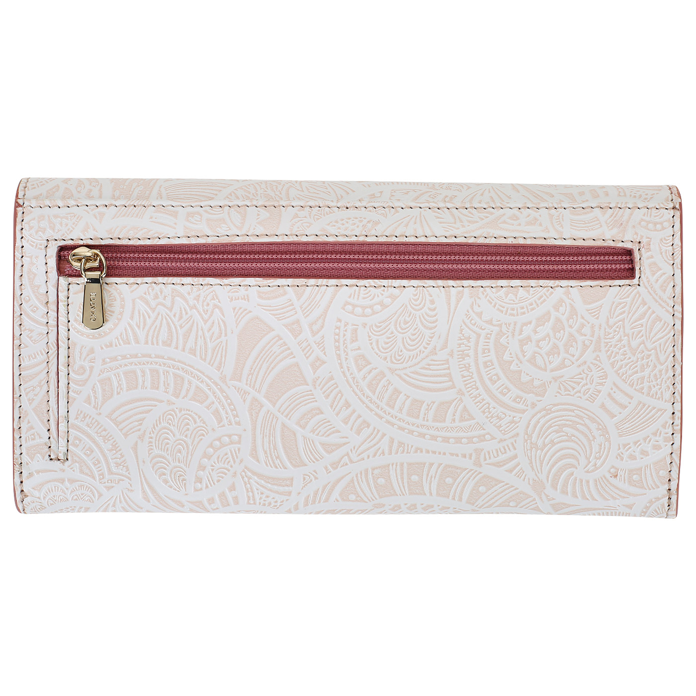 Кожаный кошелек с тиснением Chatte Bloom