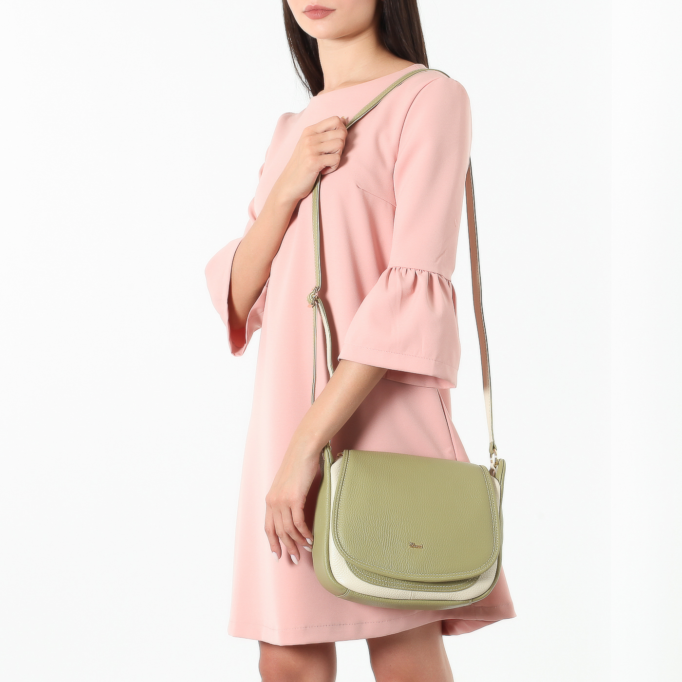 Сумка из зеленой кожи Bruno Rossi 