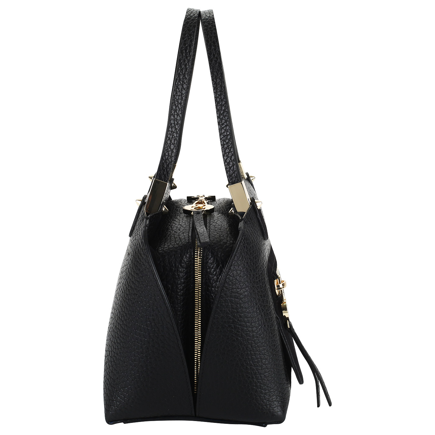 Кожаная сумка с двойной молнией Carlo Salvatelli Cervino