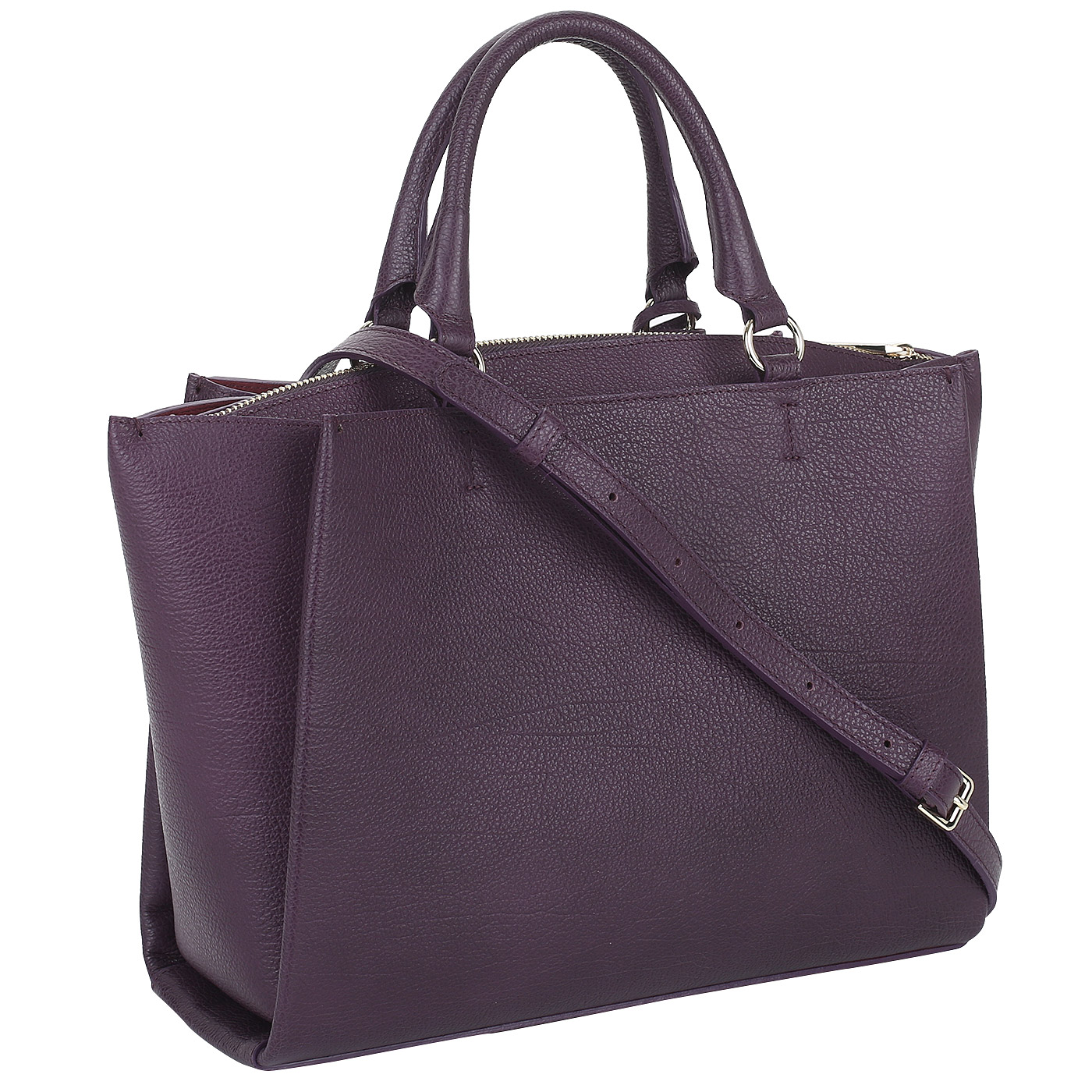 Кожаная сумка-трапеция Aurelli 