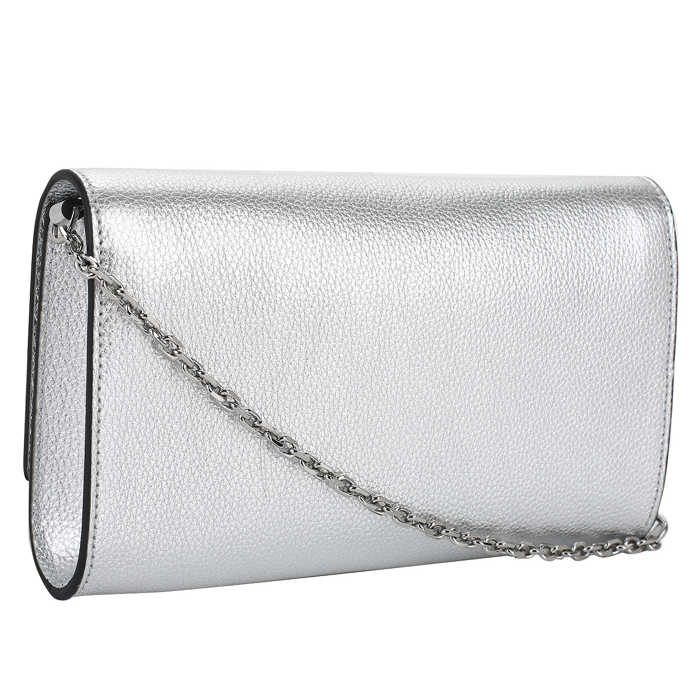 Серебристая сумочка с цепочкой Coccinelle Ara