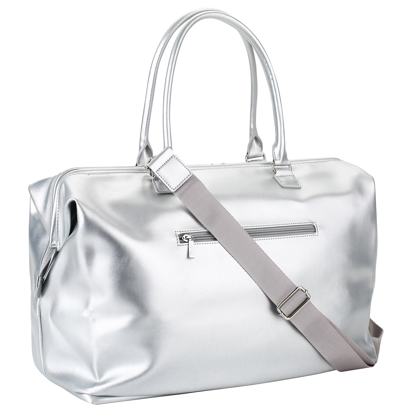 Серебристая дорожная сумка Lipault Miss Plume