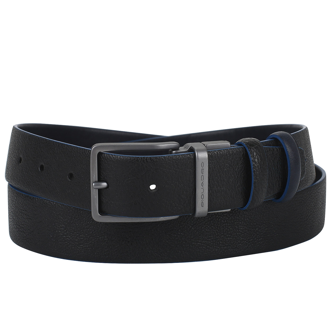 Piquadro Черный кожаный ремень