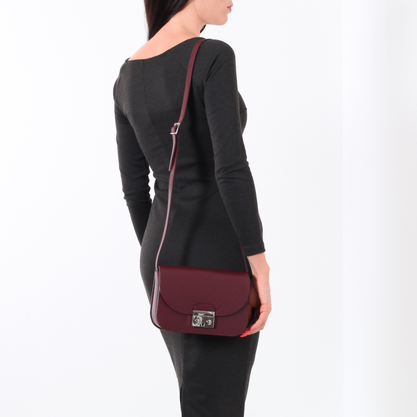 Кожаная сумочка через плечо Sara Burglar Pamela Dama