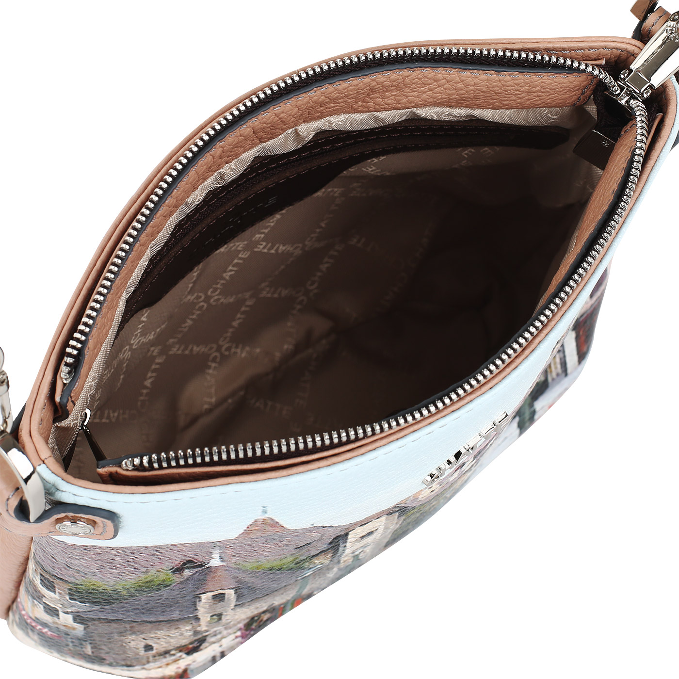 Кожаная сумка с принтом Chatte 