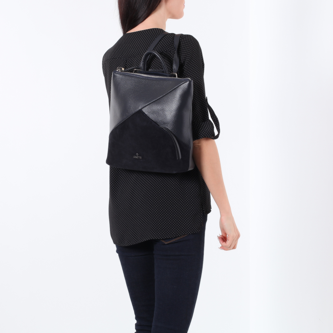 Городской рюкзак из кожи и замши Chatte 