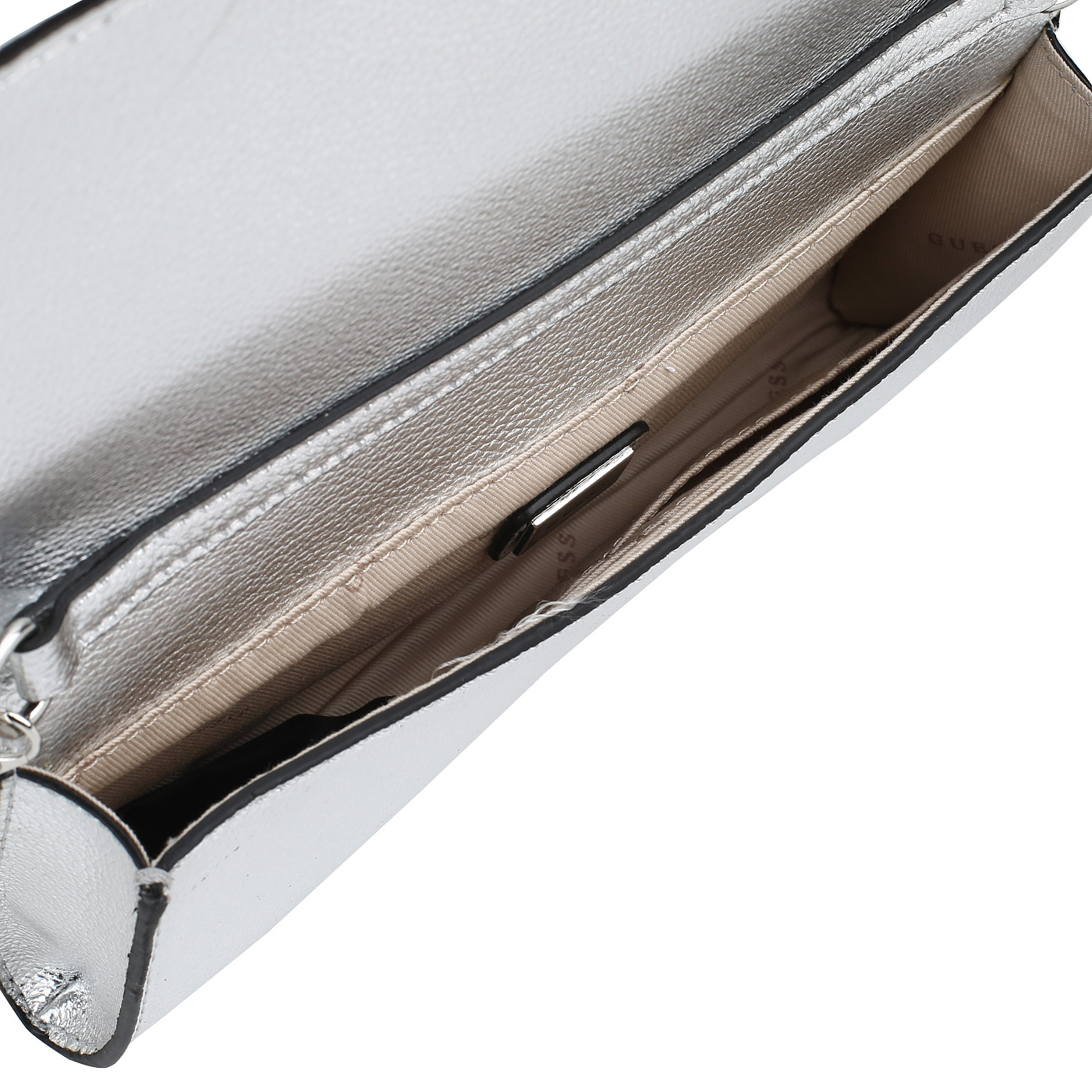 Серебристый клатч Guess Summer Night City