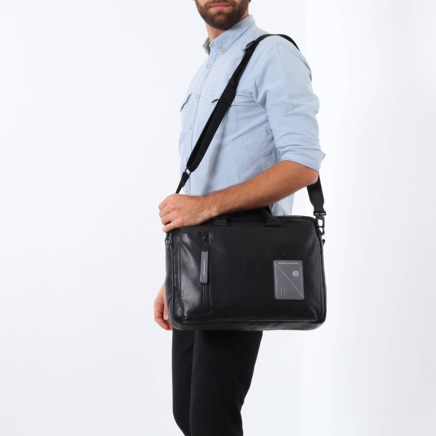 Кожаная деловая сумка Piquadro Explorer