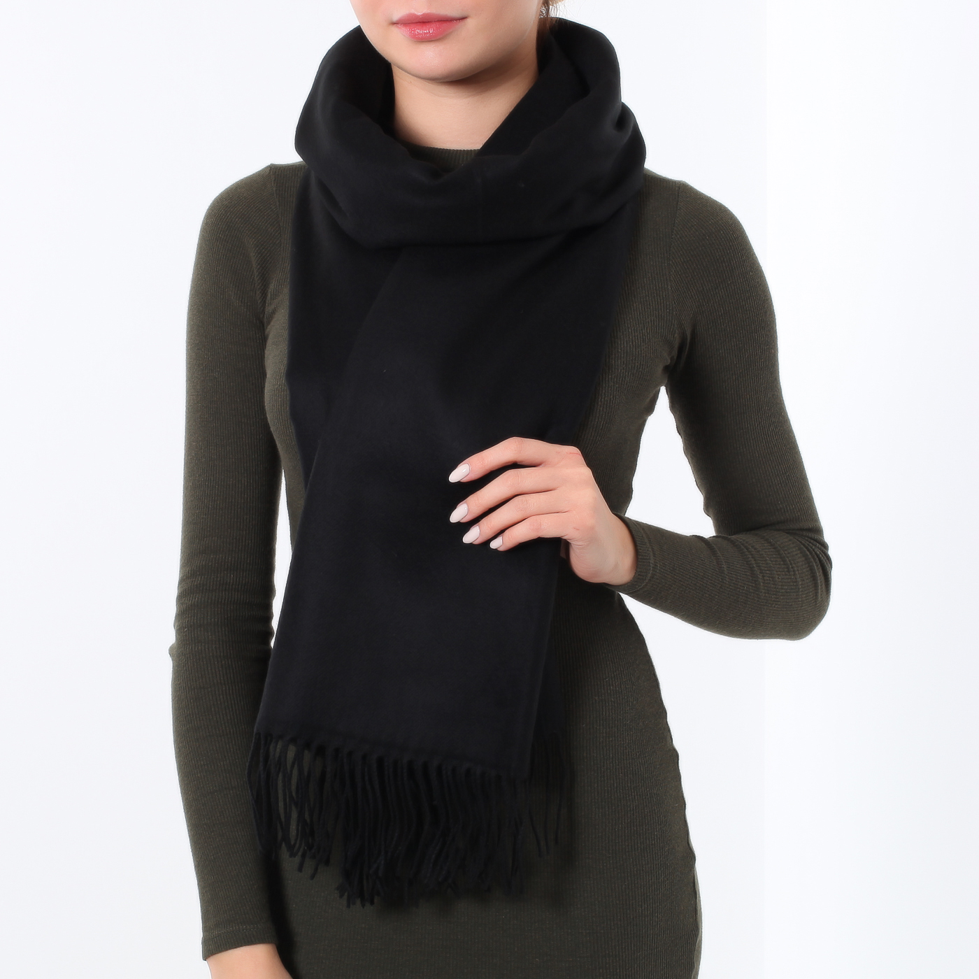 Черный шарф Fraas 