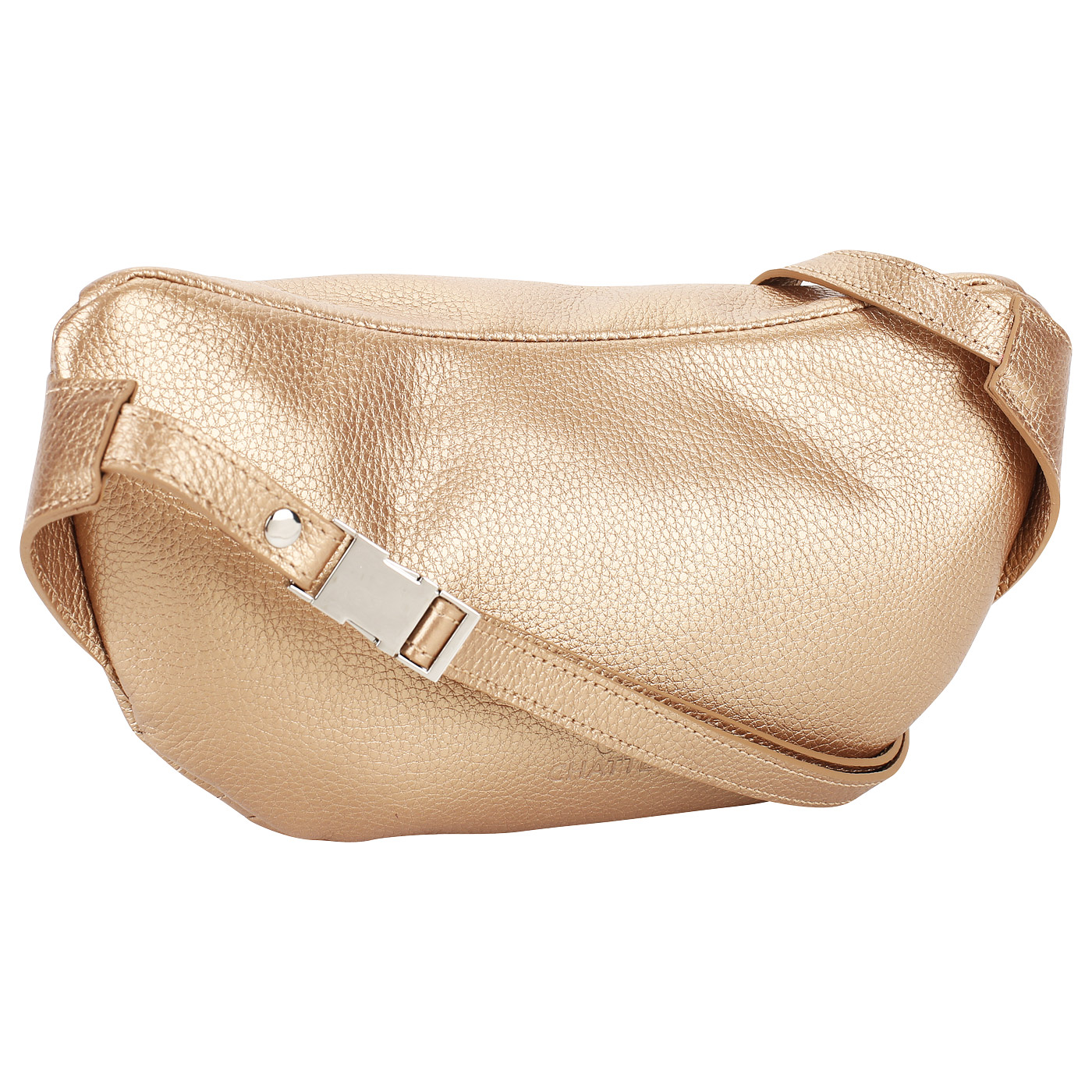 Стеганая сумочка из металлизированной кожи Chatte Marseille