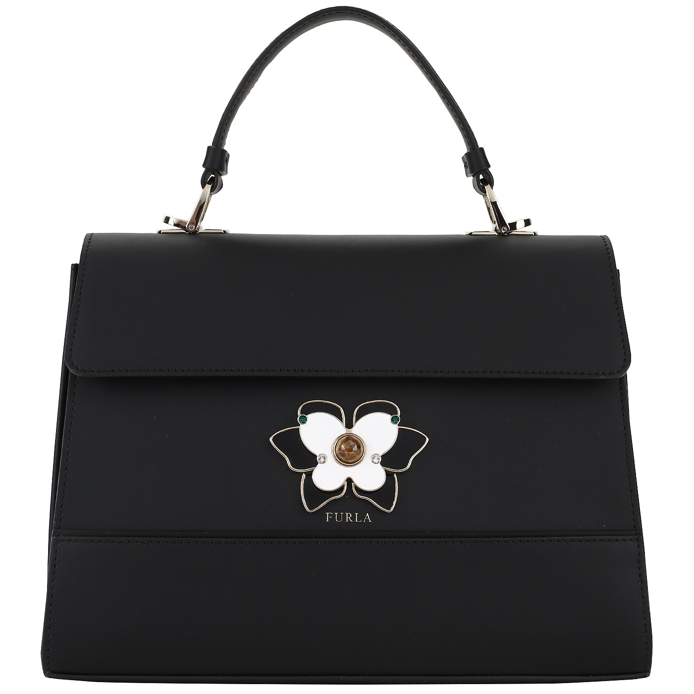 Furla Черная сумка из натуральной кожи