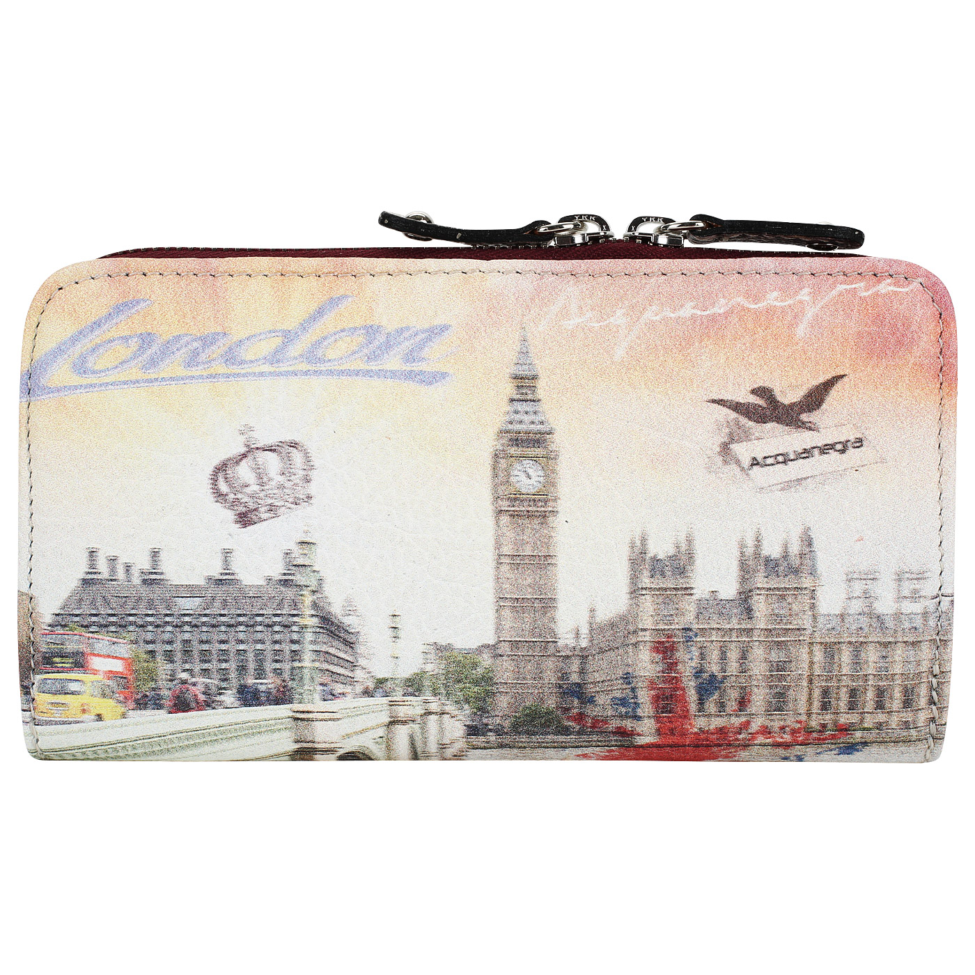 Acquanegra Женское портмоне на двойной молнии