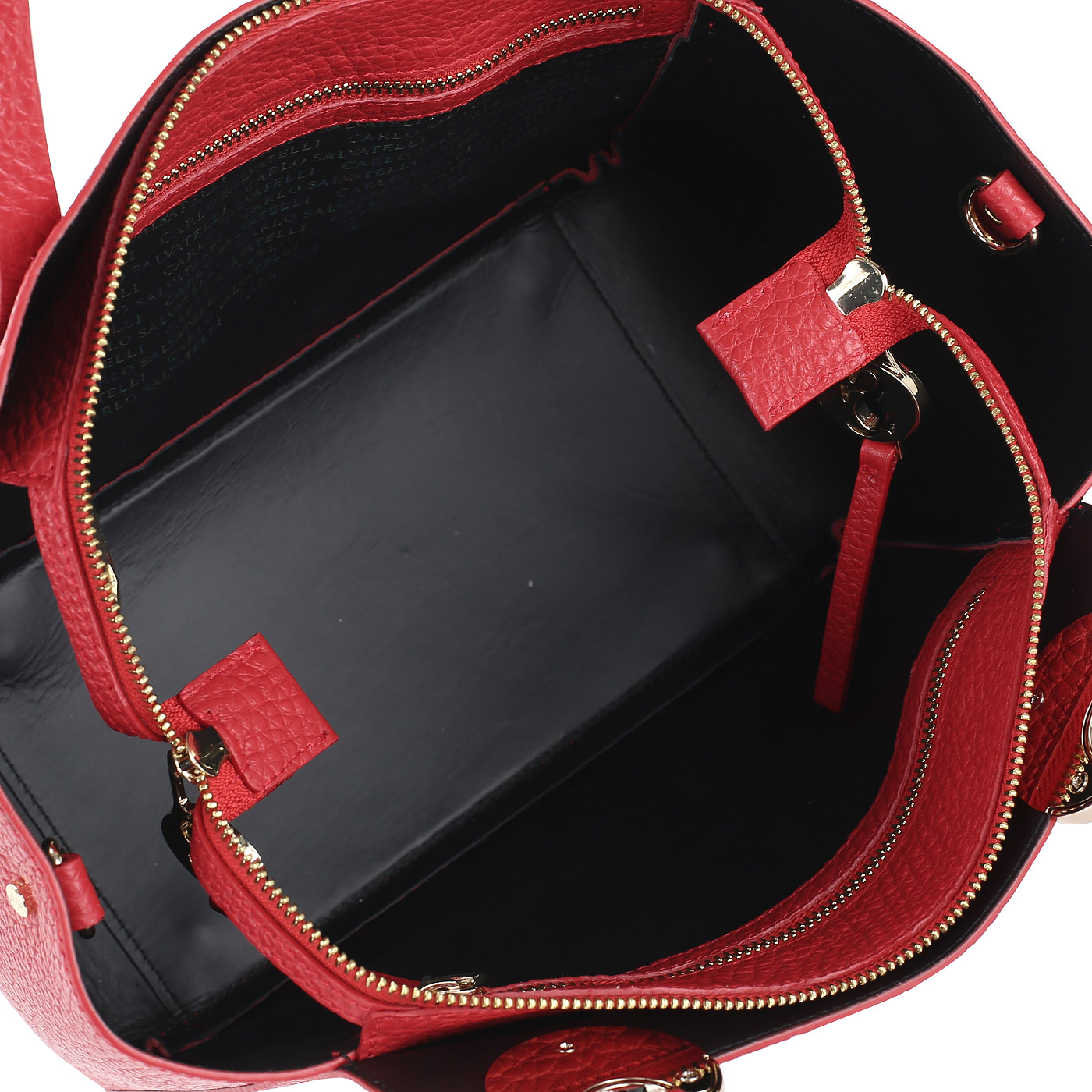 Кожаная сумка-трапеция Carlo Salvatelli Cervino