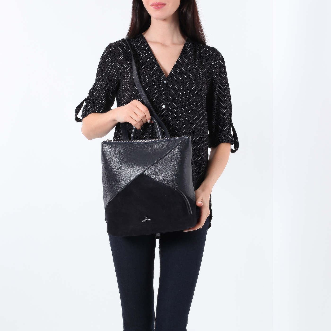 Городской рюкзак из кожи и замши Chatte 