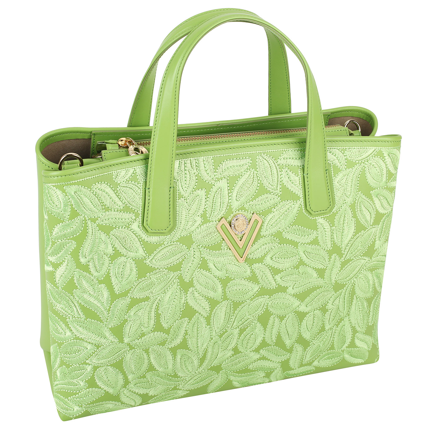 Кожаная сумка с вышивкой Valentino Orlandi Juliet