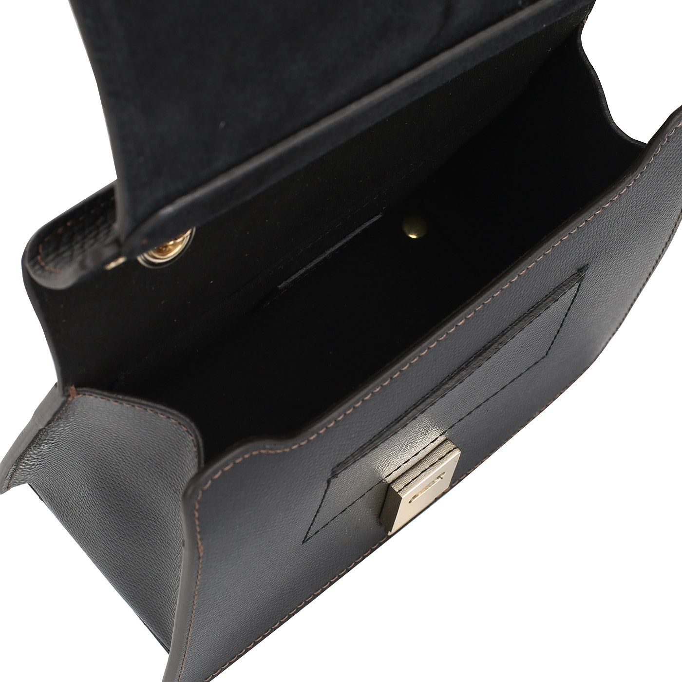 Черная кожаная сумочка через плечо Furla Like