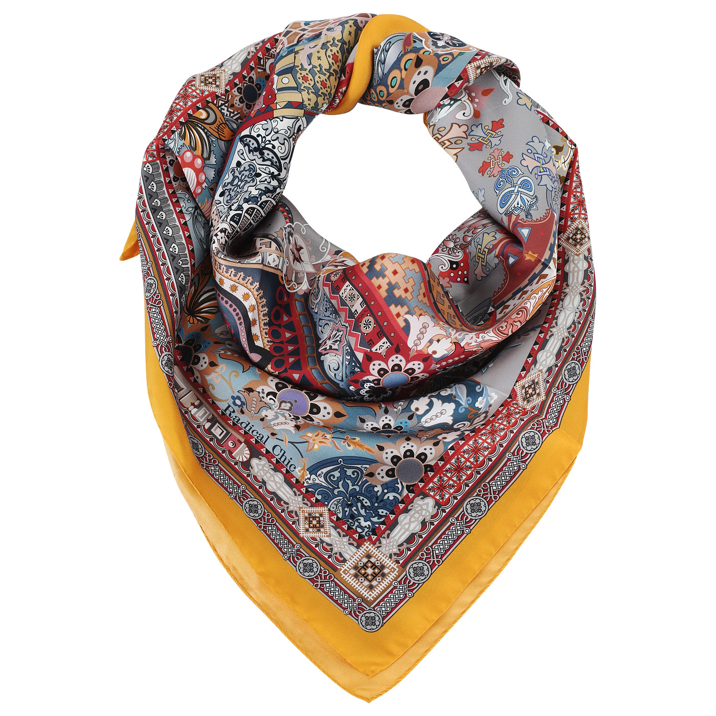 Платок из шелка Radical Chic Russian ornament