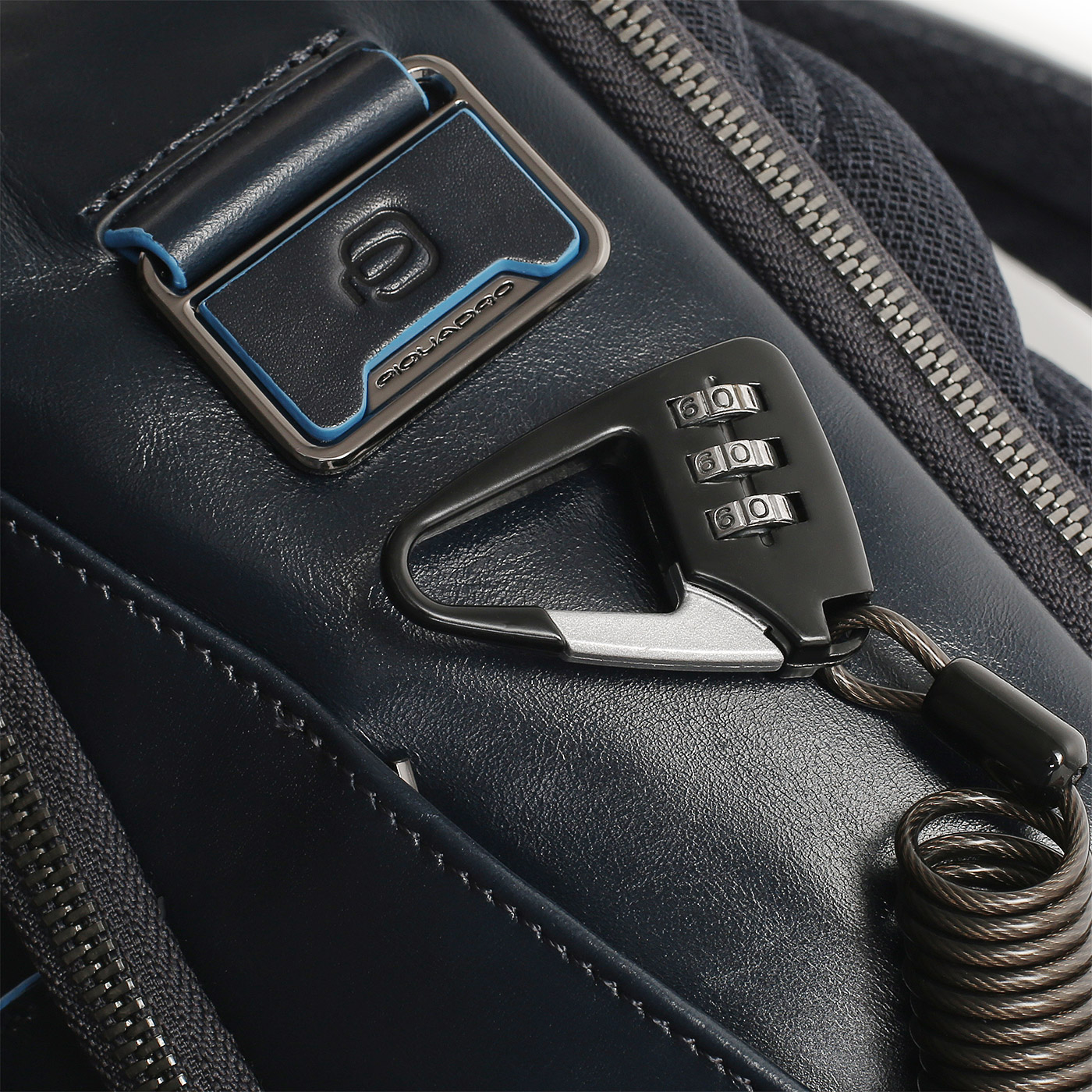 Кожаный рюкзак Piquadro Blue square