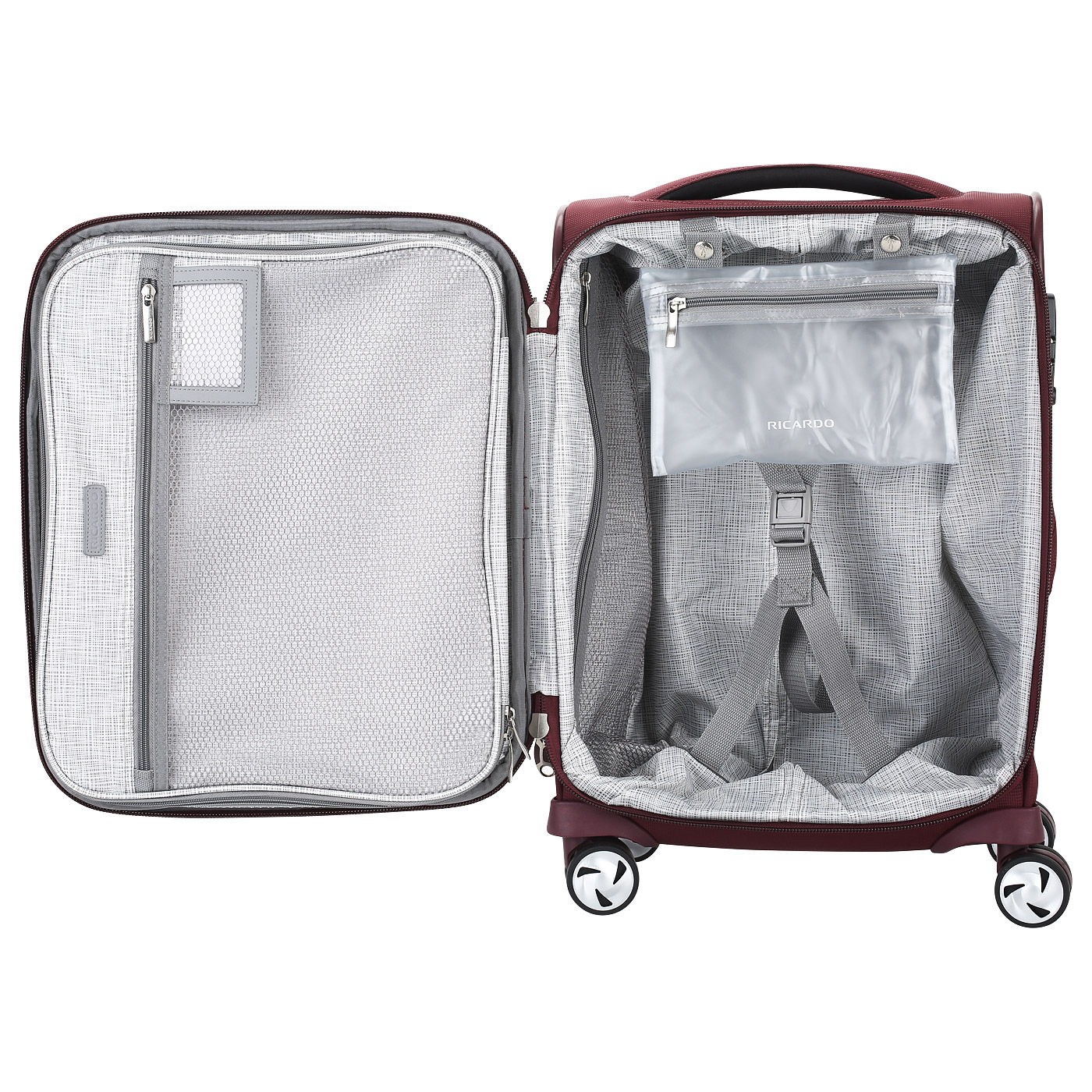 Чемодан маленький S тканевый с кодовым замком Ricardo Seahaven