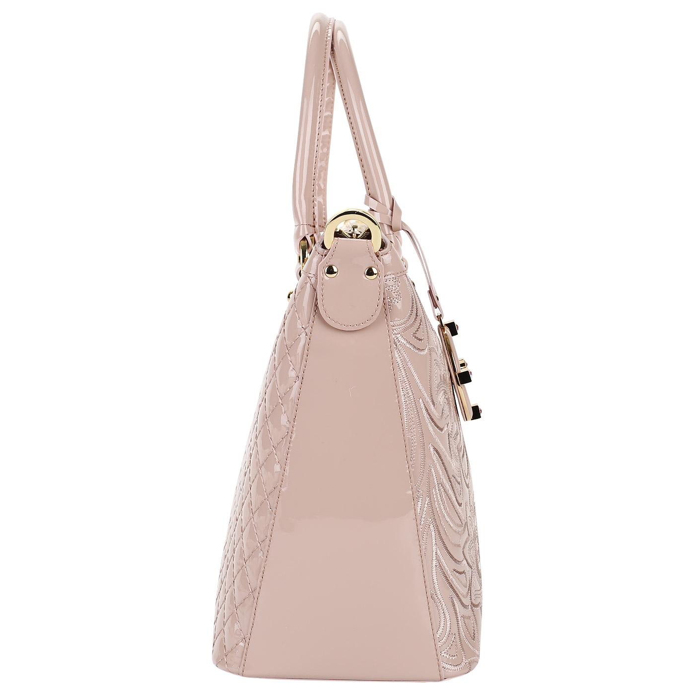 Кожаная женская сумка с брелоком Valentino Orlandi Dafne