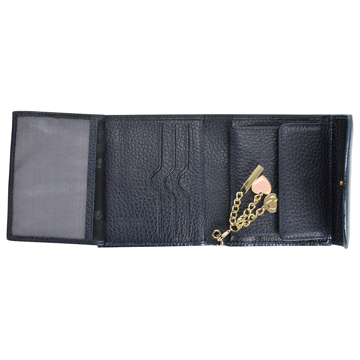 Женское кожаное портмоне на кнопке Chatte Amelie shine