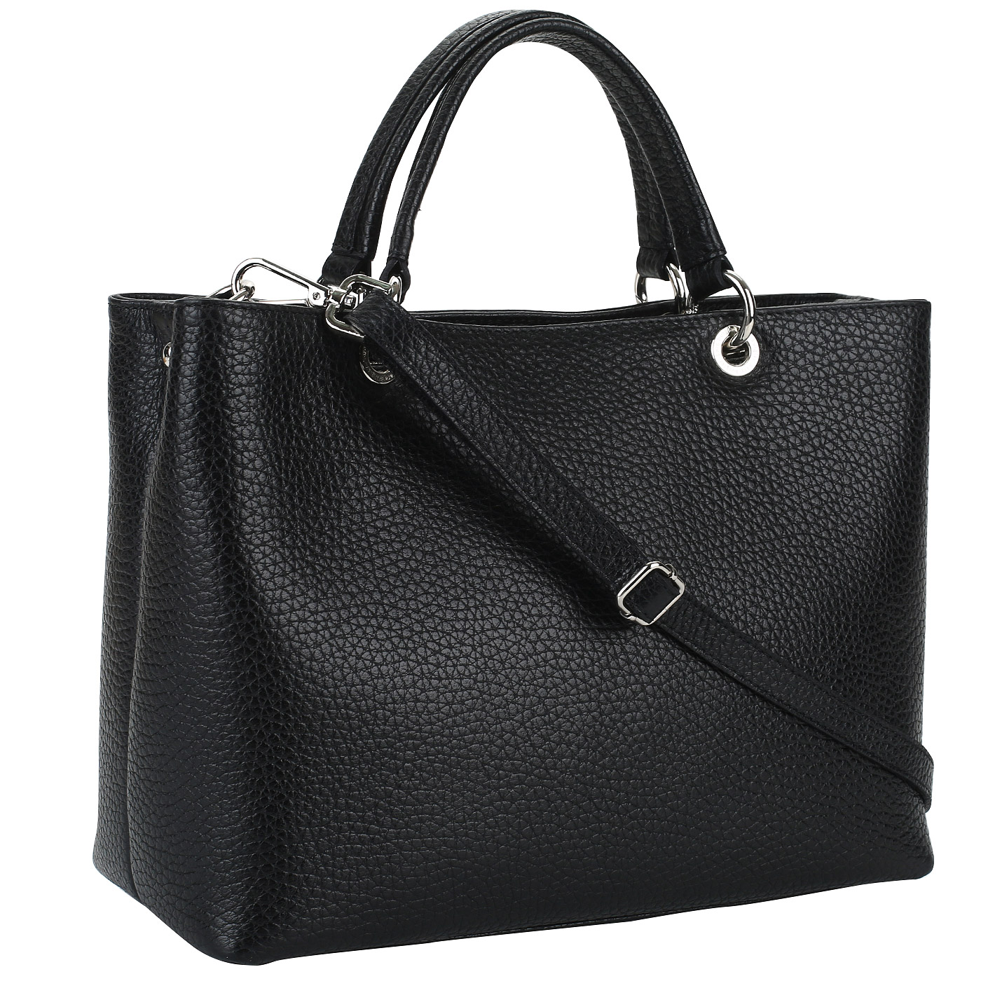 Черная кожаная сумка на молнии Sara Burglar Cherie Qerida