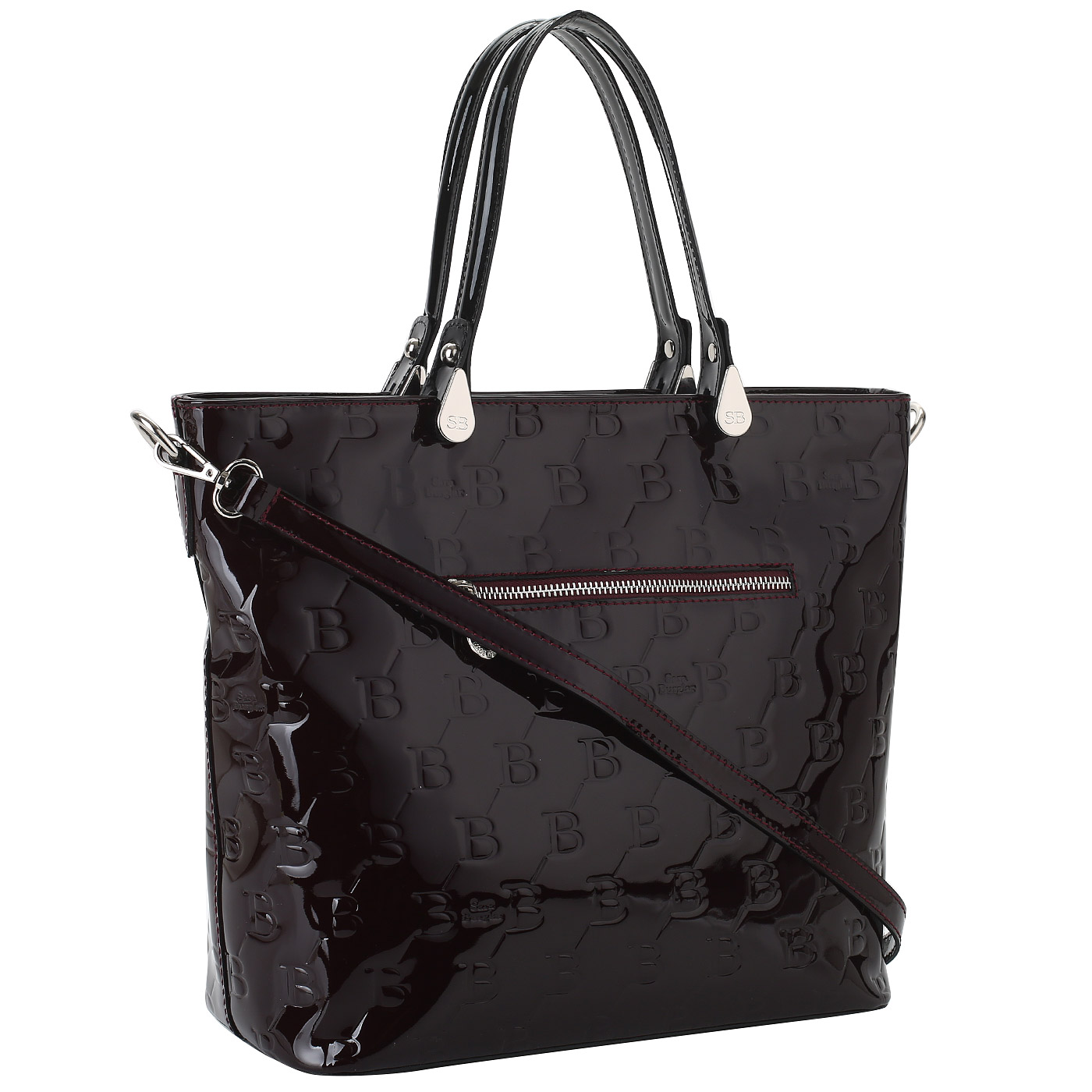 Лакированная сумка с тиснением Sara Burglar Diva