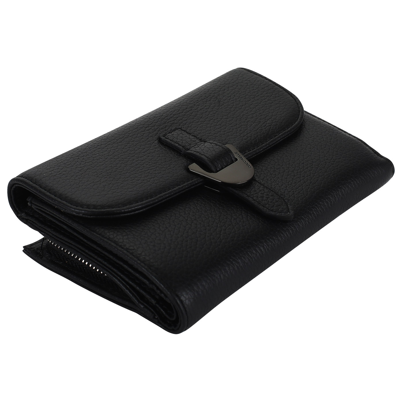 Черный кожаный кошелек Coccinelle Espiegle