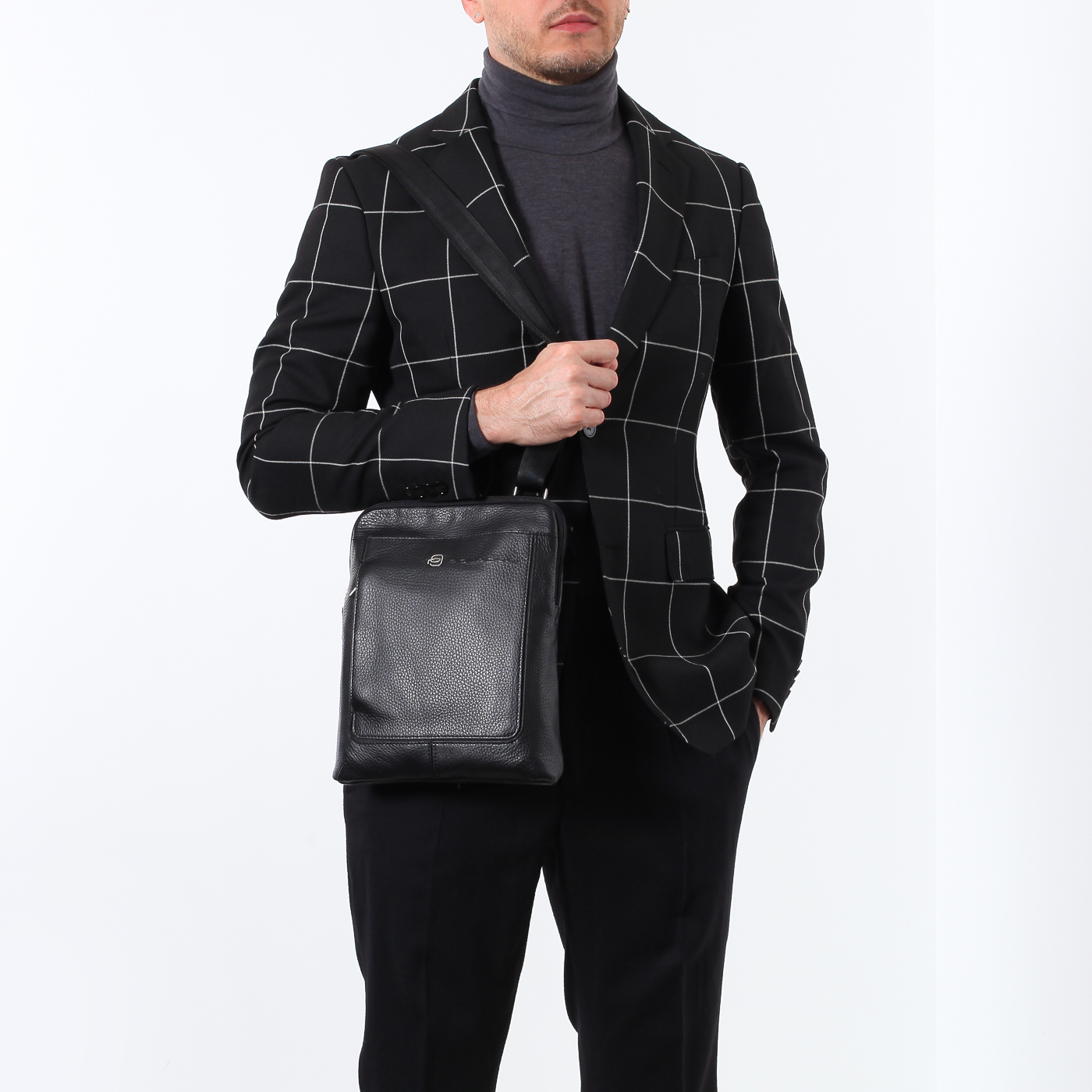 Сумка из зернистой кожи Piquadro Vibe