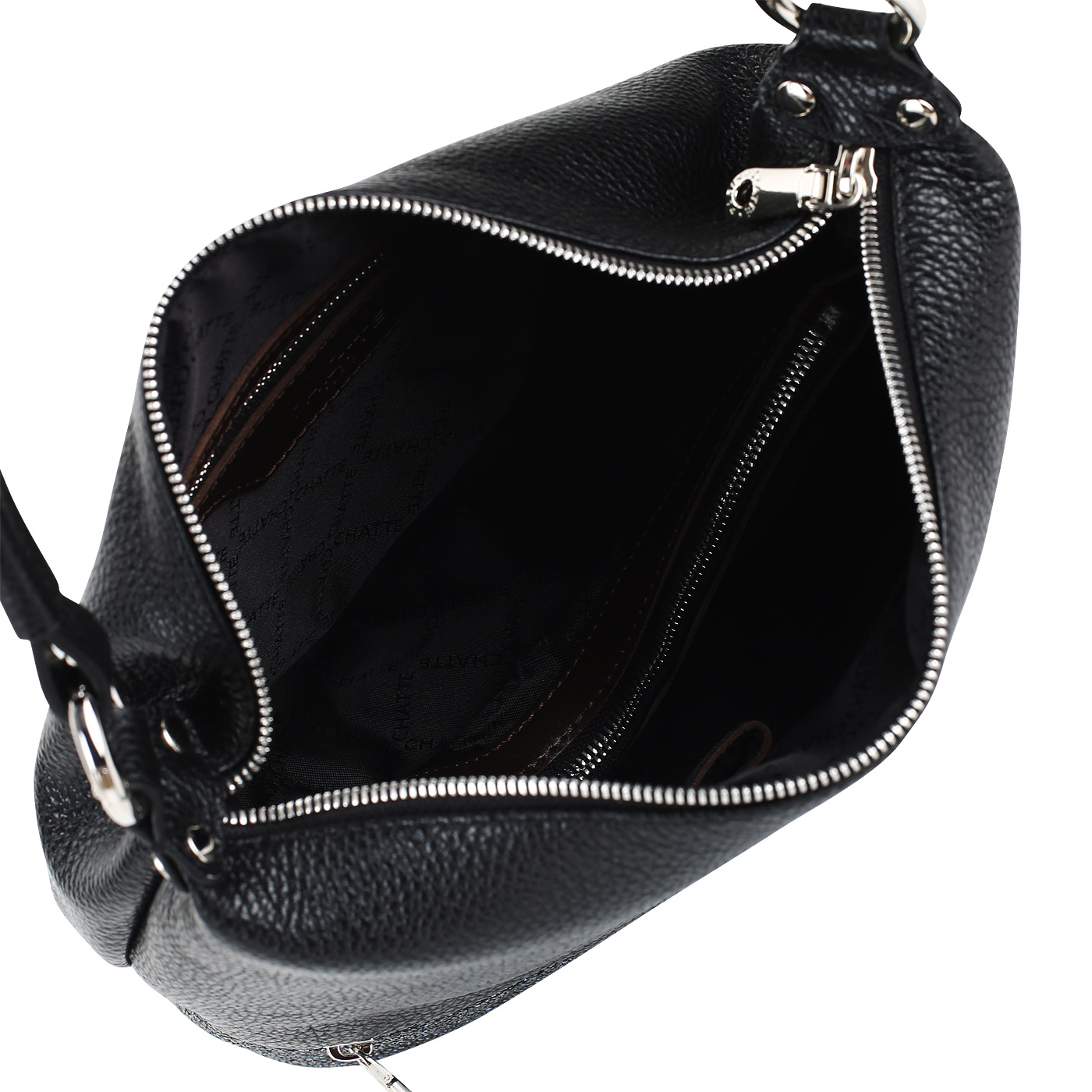 Мягкая сумка из черной кожи Chatte 