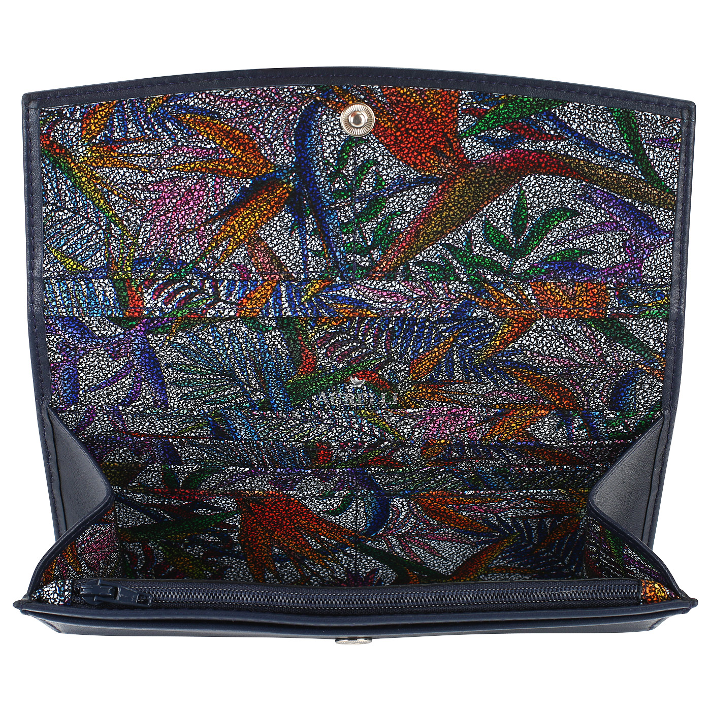 Кожаный кошелек на полную купюру Aurelli Luna tropico