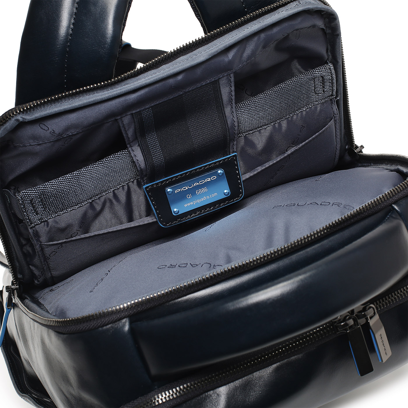 Кожаный рюкзак Piquadro Blue square