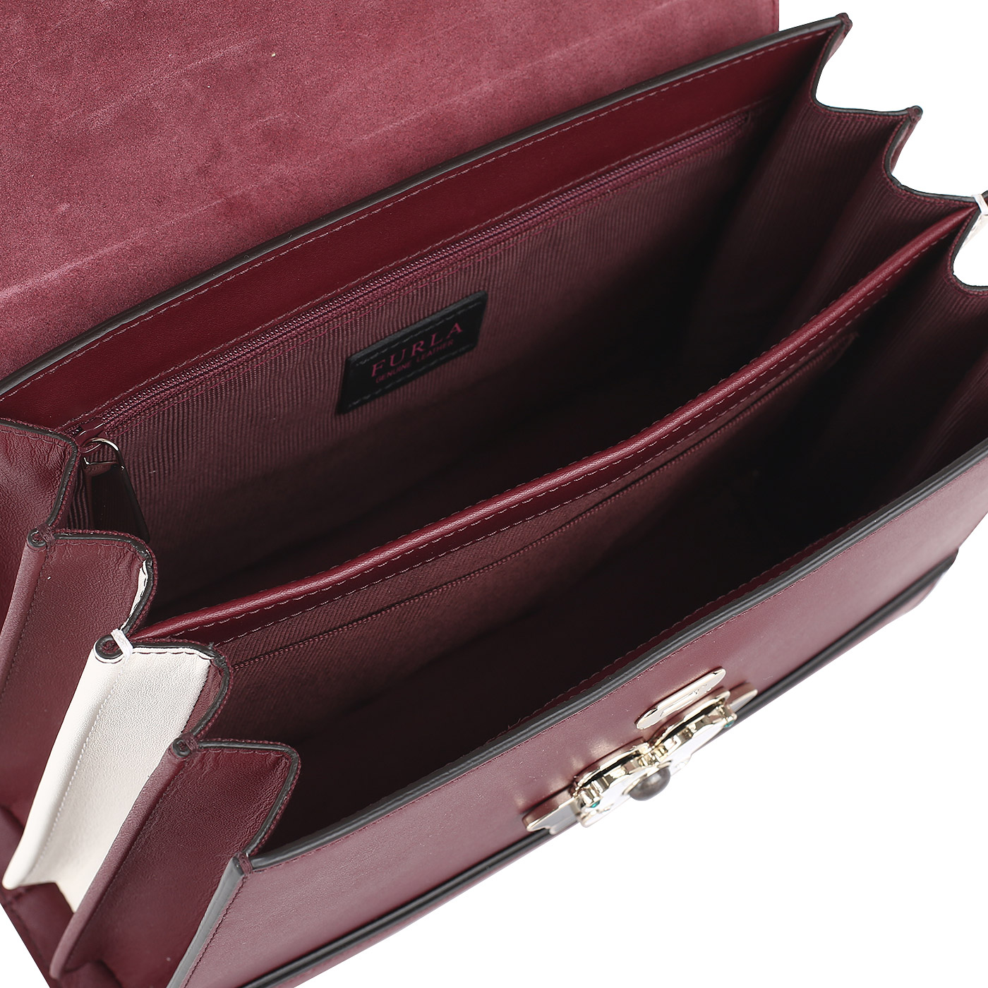 Сумочка из бордовой кожи Furla Mughetto