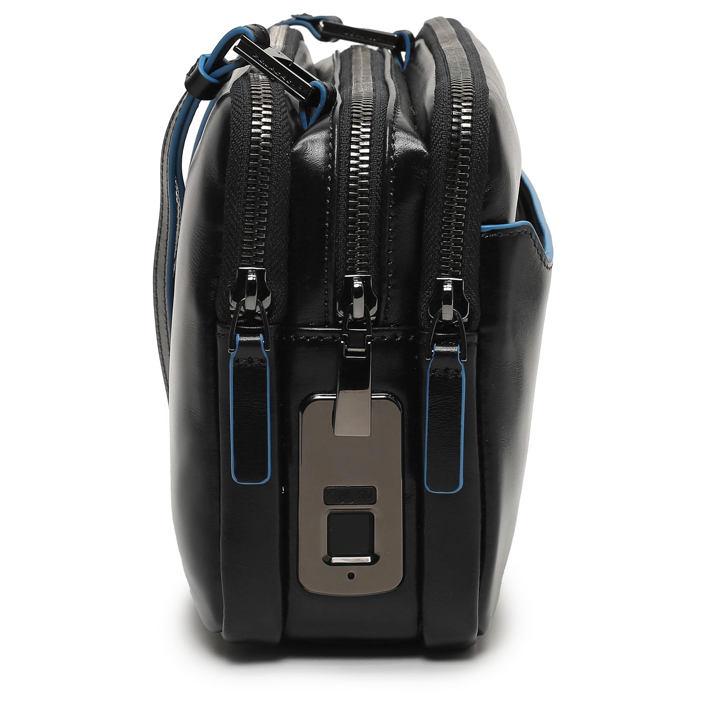 Кожаная визитка с умным замком Piquadro Blue square