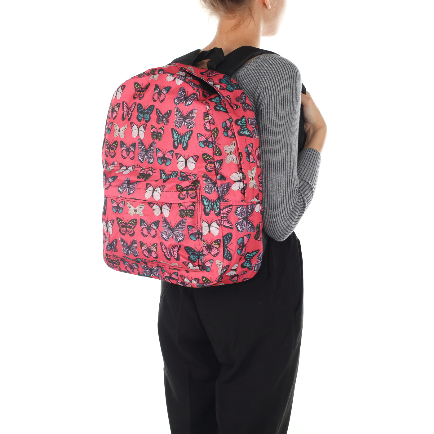 Вместительный детский тканевый рюкзак с принтом Creative 