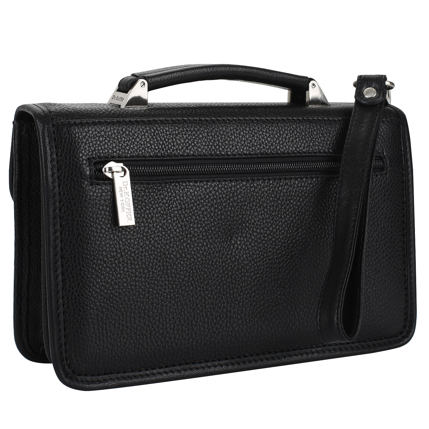 Визитка из черной кожи Dr. Koffer 