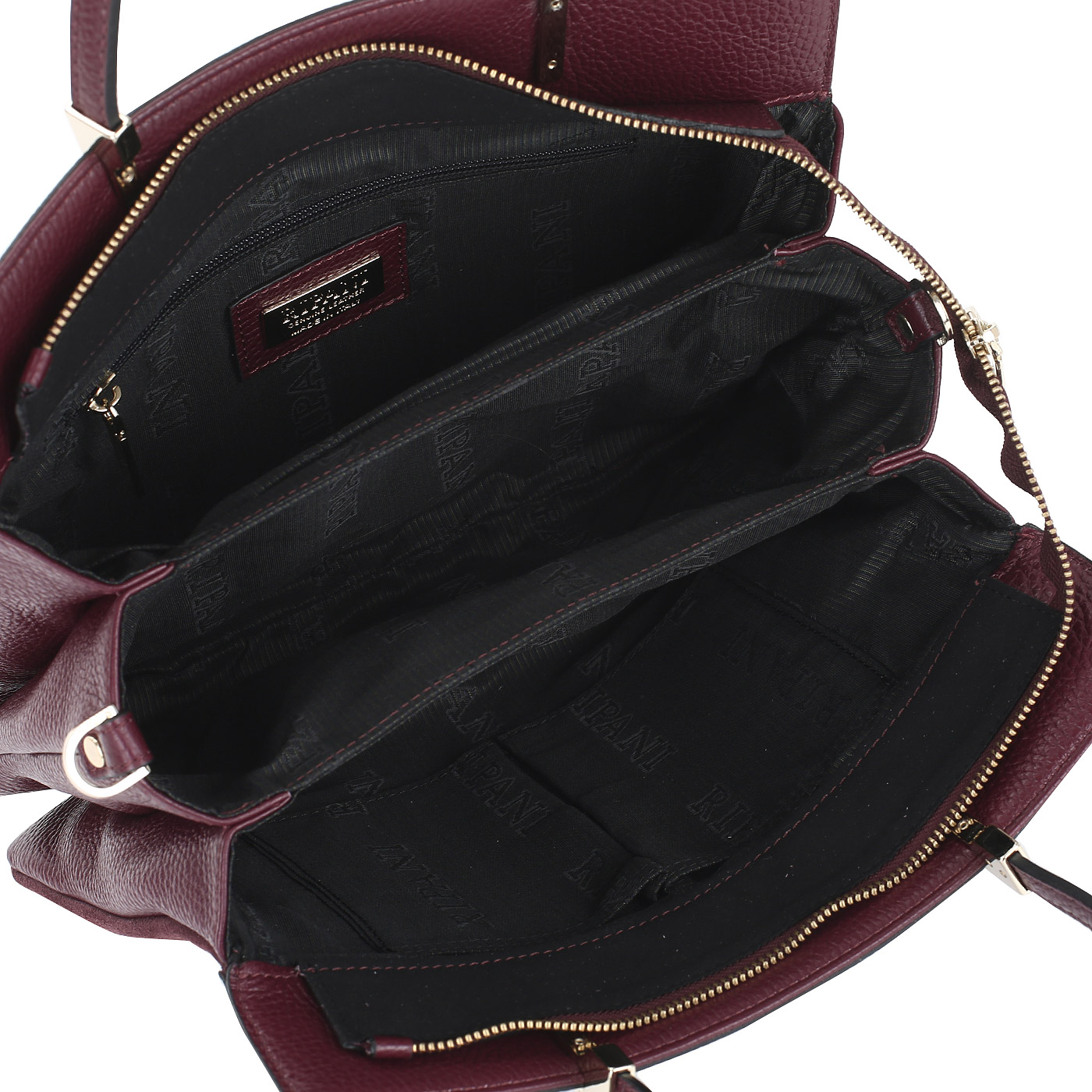 Сумка из кожи и замши Ripani Vanilla