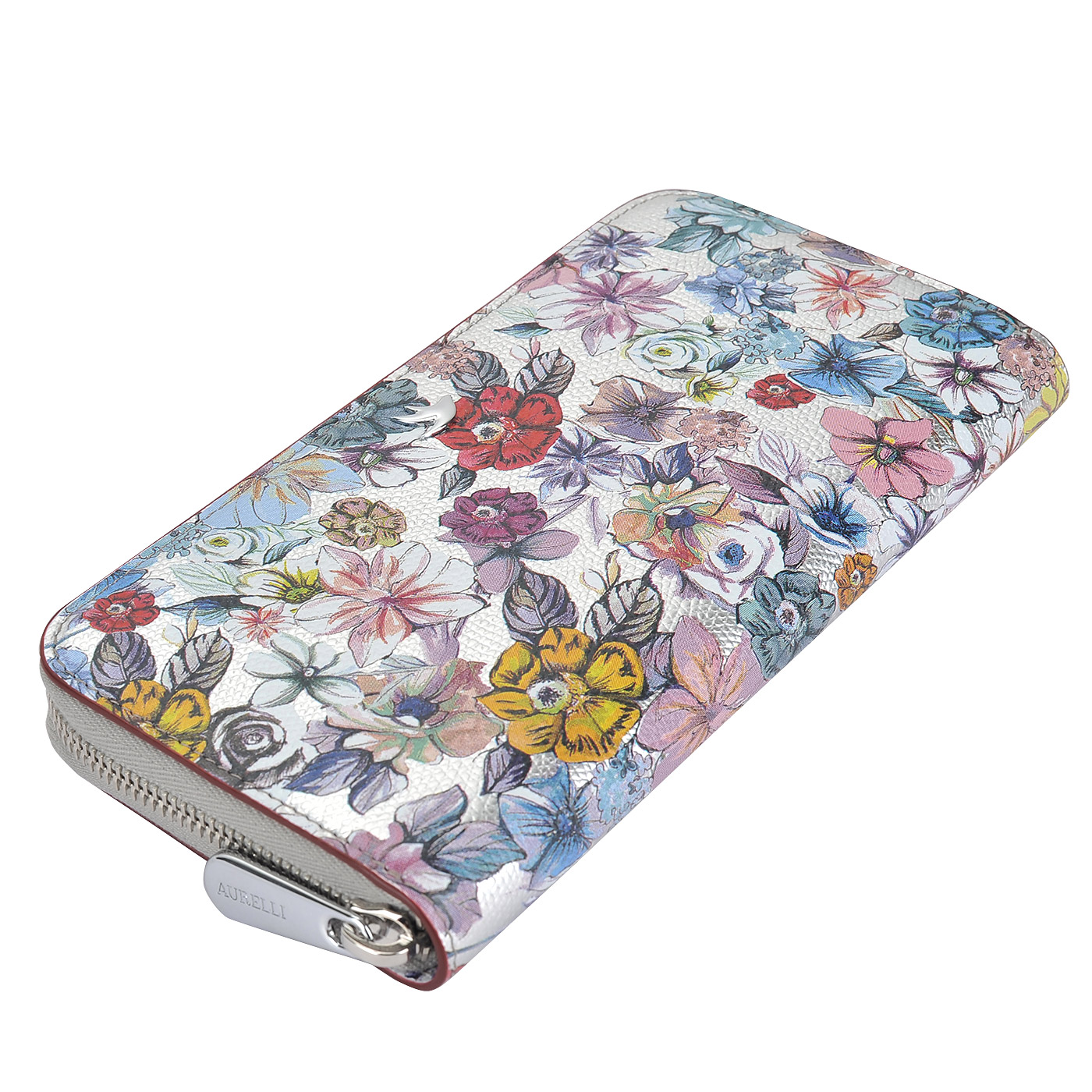 Женское кожаное портмоне с принтом Aurelli Luna fiore