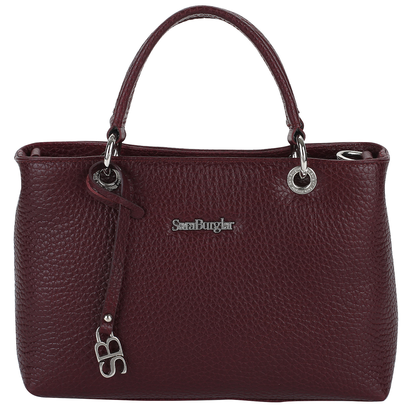 Sara Burglar Бордовая кожаная сумка