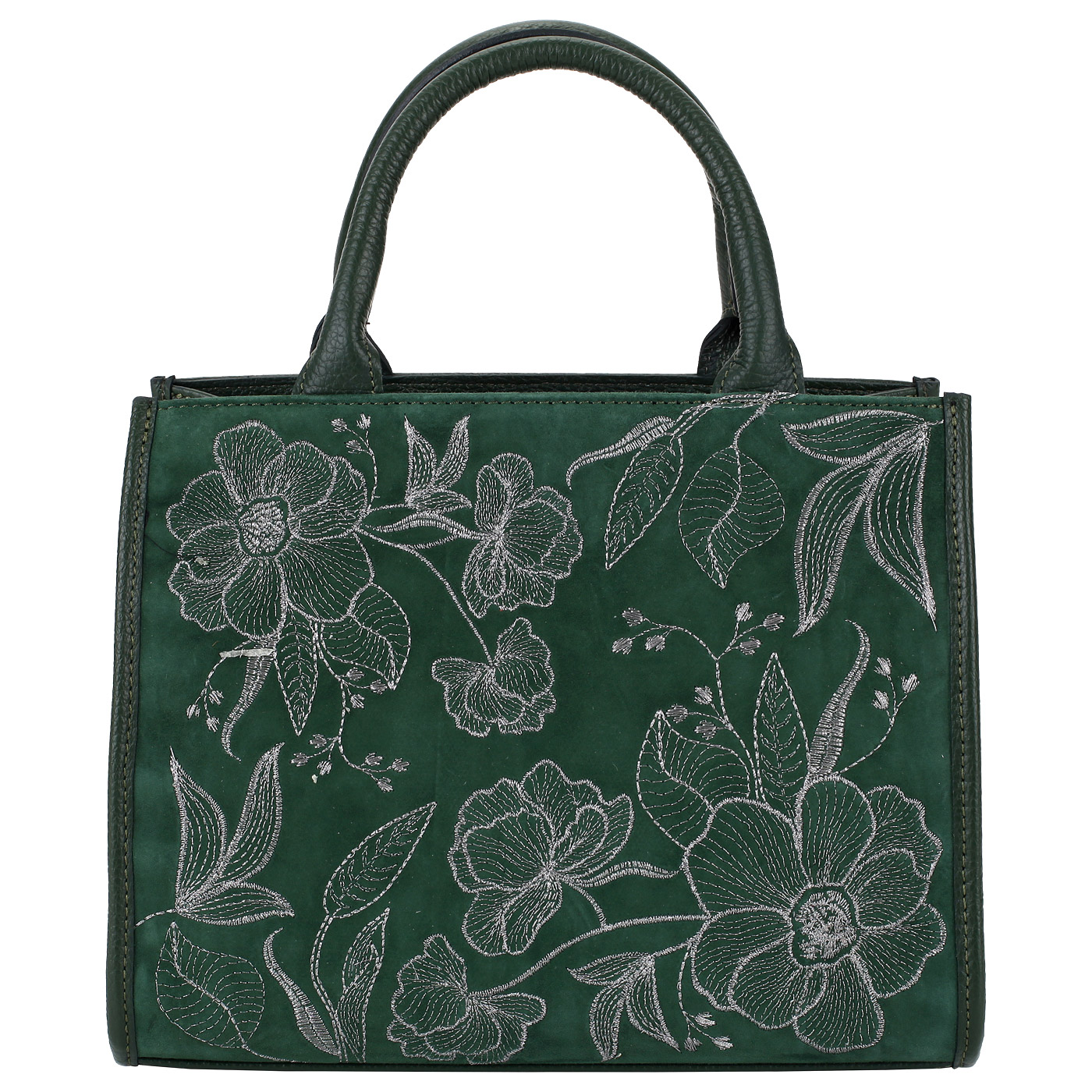 Marina Creazioni Комбинированная сумка с вышивкой