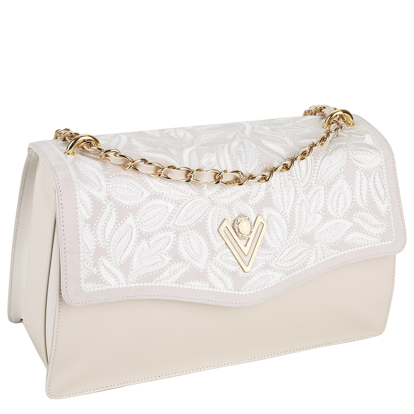 Лакированная сумка с вышивкой Valentino Orlandi Juliet
