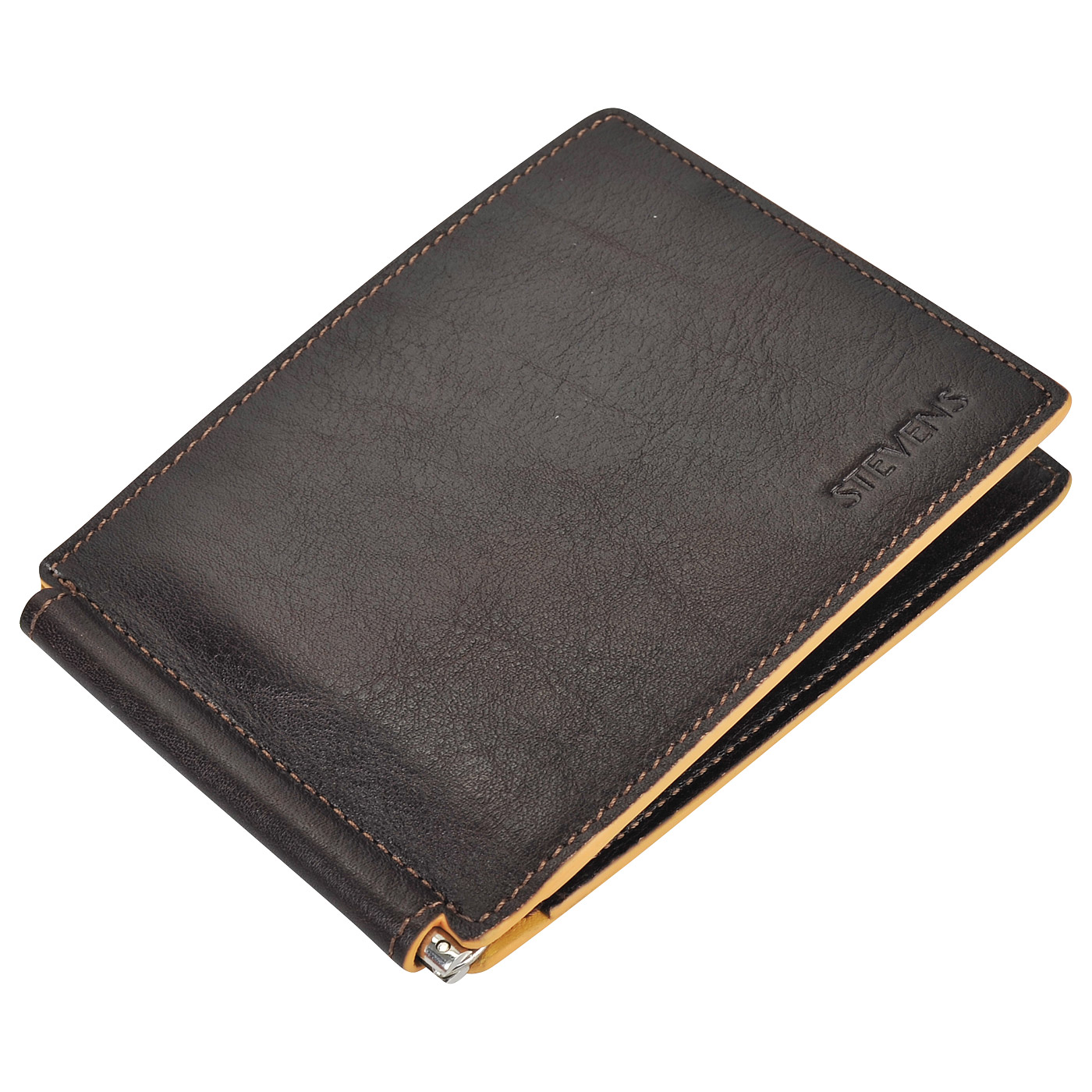 Кожаный зажим для купюр Stevens 