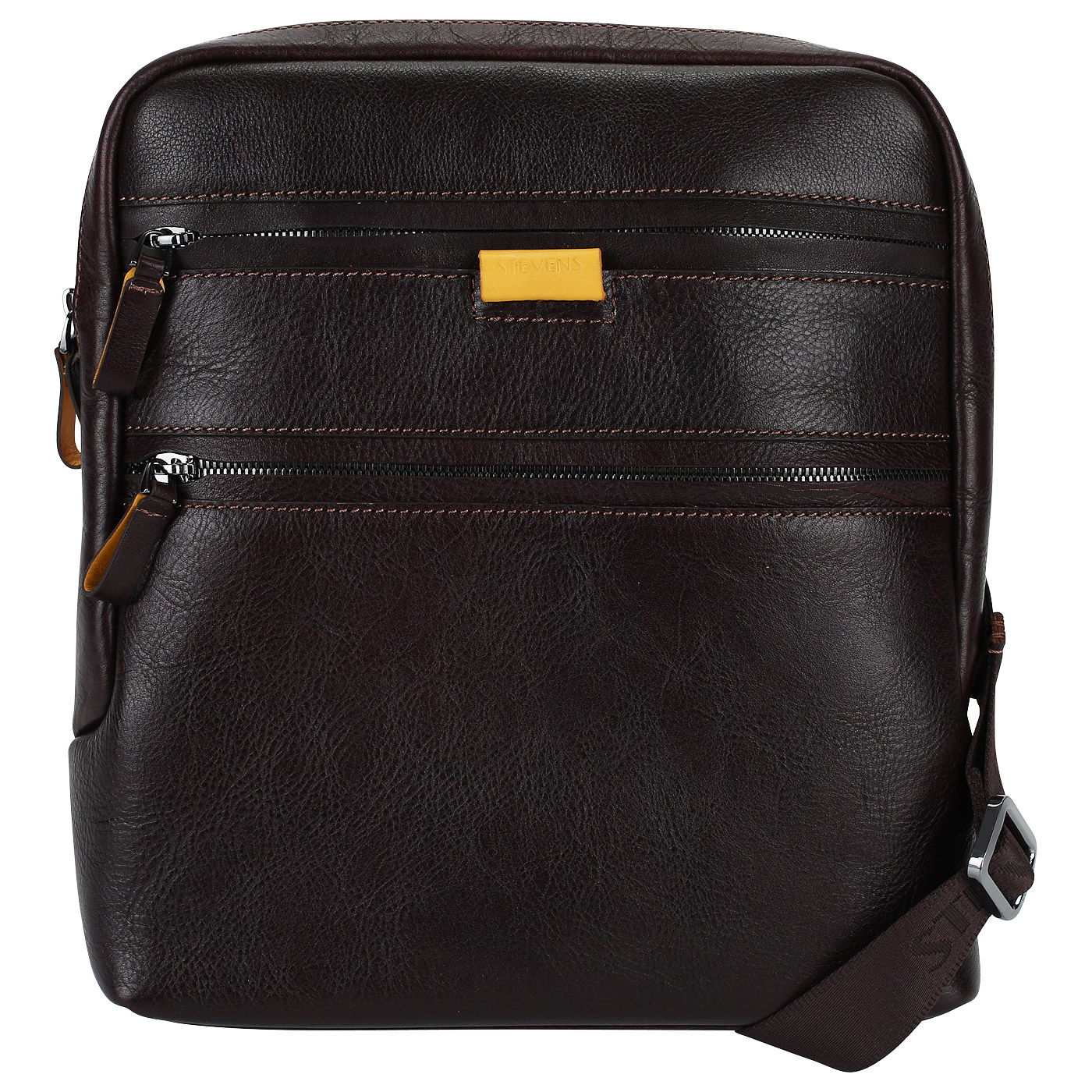 Stevens Мужская сумка-планшет из коричневой кожи
