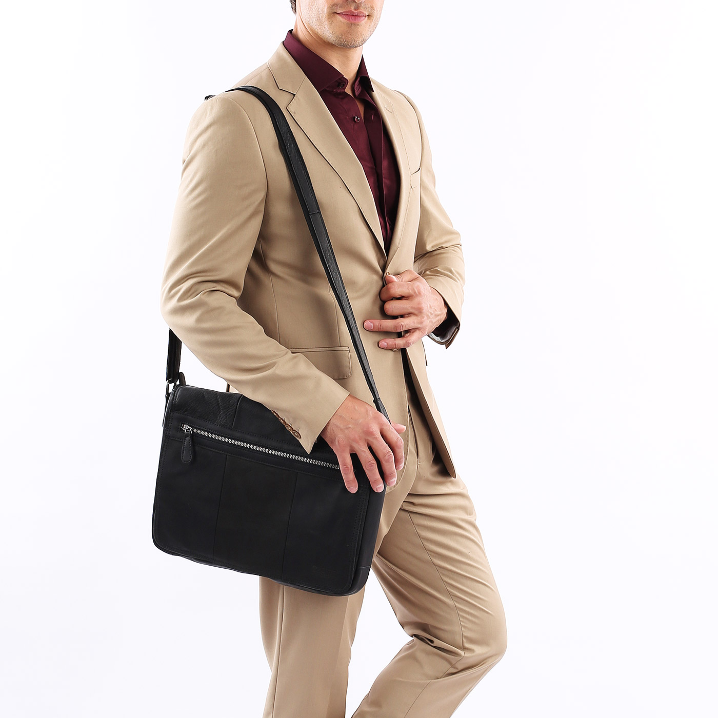 Деловая сумка с откидным клапаном Dr. Koffer 